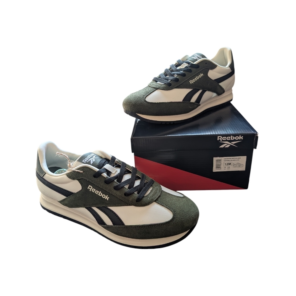 Reebok Fiori Sneakers Natural/White/Dark Green NEW IN BOX